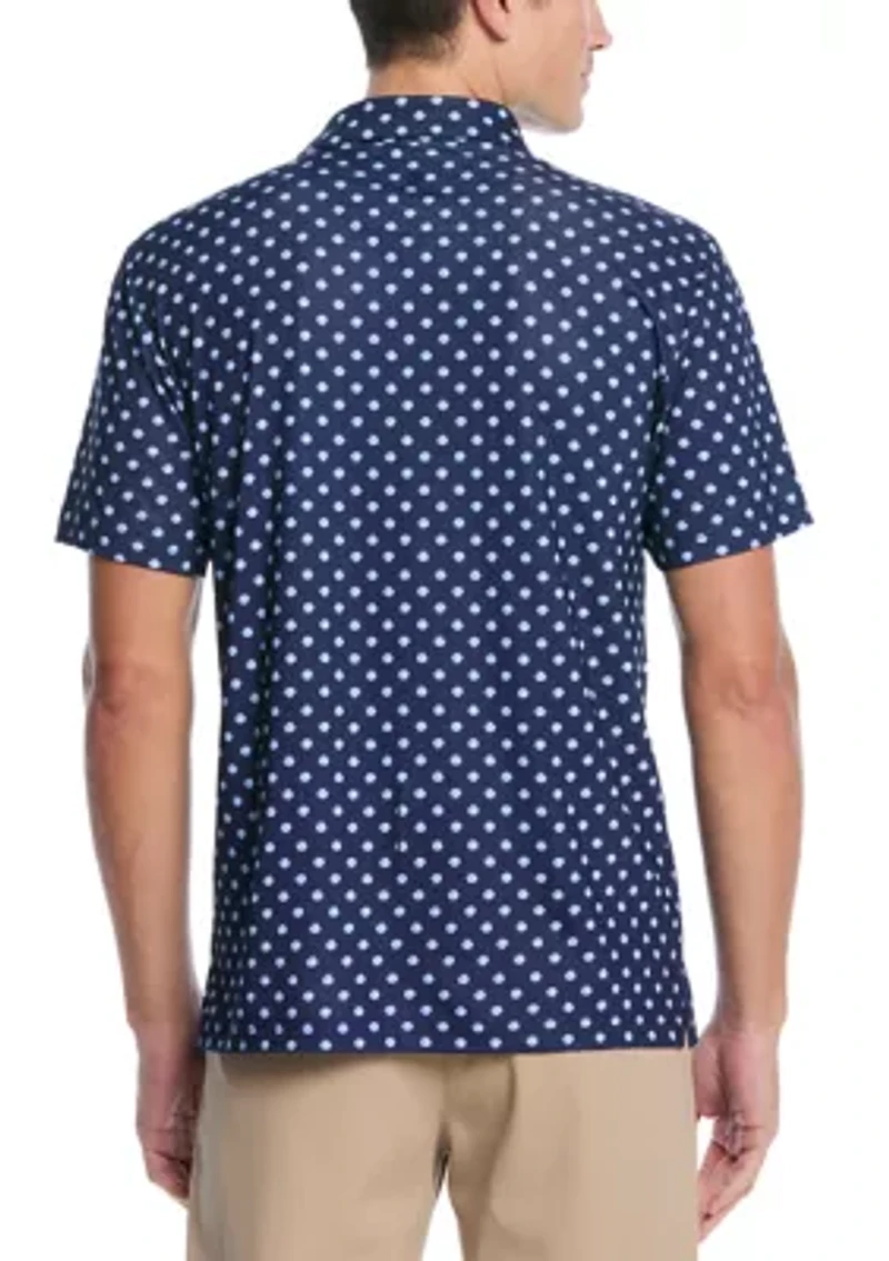 Men's Shell Print Polo Shirt