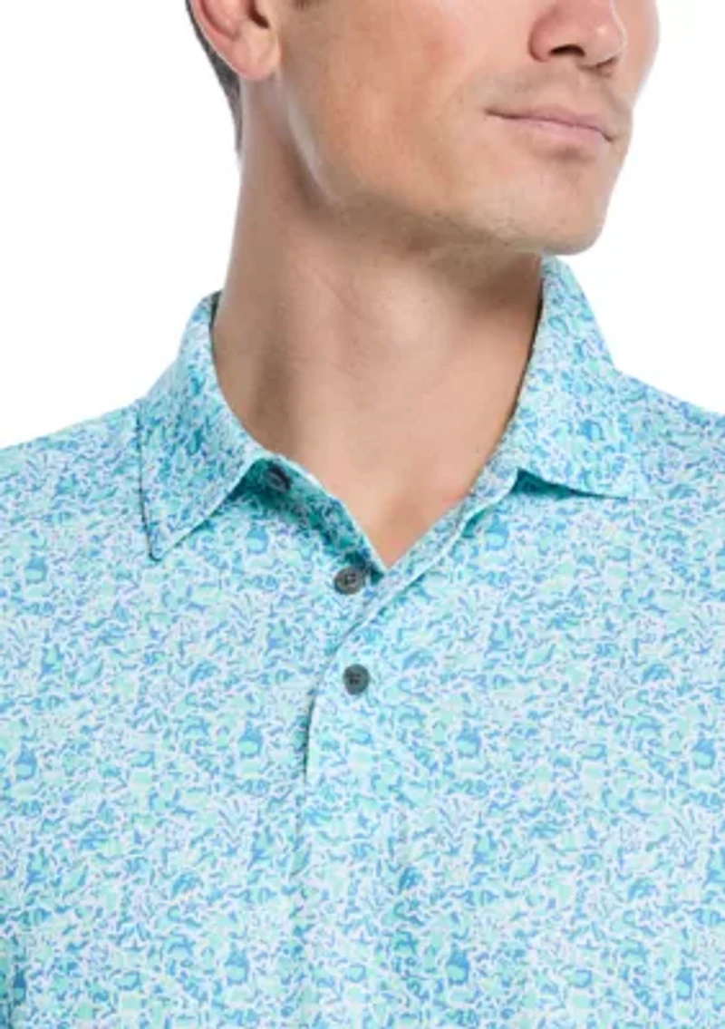 Men's Short Sleeve Marine Life Polo Shirt