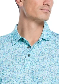 Men's Short Sleeve Marine Life Polo Shirt