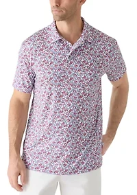 Men's Crustacean Print Polo Shirt