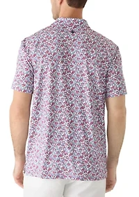 Men's Crustacean Print Polo Shirt