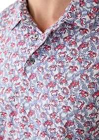 Men's Crustacean Print Polo Shirt