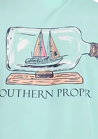 Men's Short Sleeve Boat a Bottle Graphic T-Shirt