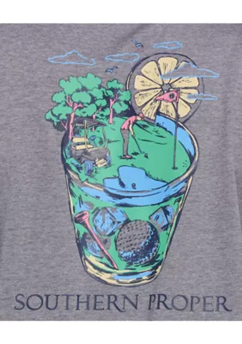 Men's Short Sleeve Golf Drink Graphic T-Shirt