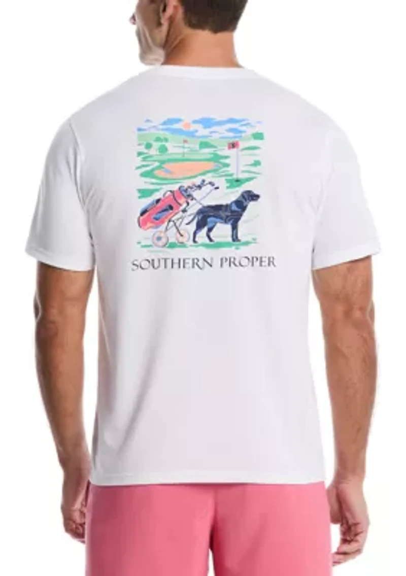 Short Sleeve Dog Caddy Graphic T-Shirt
