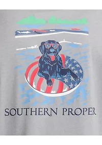 Men's Patriotic Pool Graphic T-Shirt