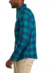 Long Sleeve Flannel Buffalo Check Shirt