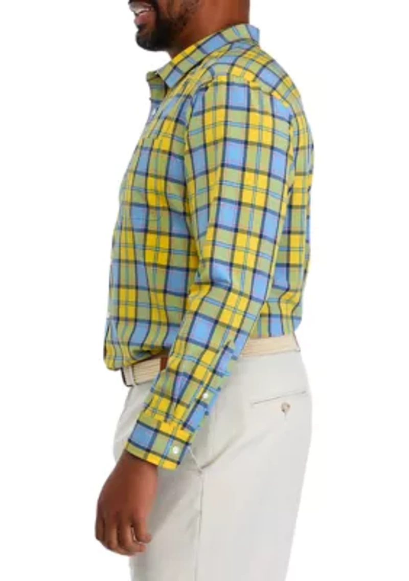 Big & Tall Long Sleeve Plaid Shirt