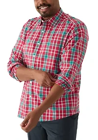 Big & Tall Plaid Printed Shirt