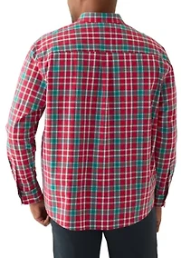 Big & Tall Plaid Printed Shirt