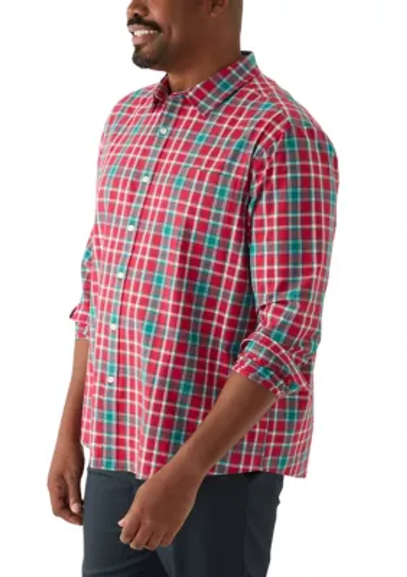 Big & Tall Plaid Printed Shirt