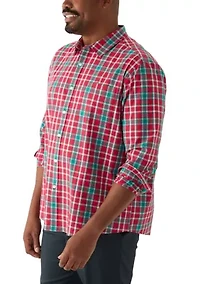 Big & Tall Plaid Printed Shirt