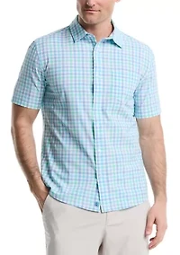 Multi Gingham Printed Button Down Shirt