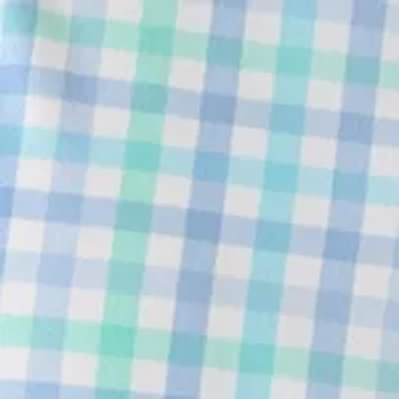 Big & Tall Short Sleeve Multi Gingham Woven Plaid Shirt