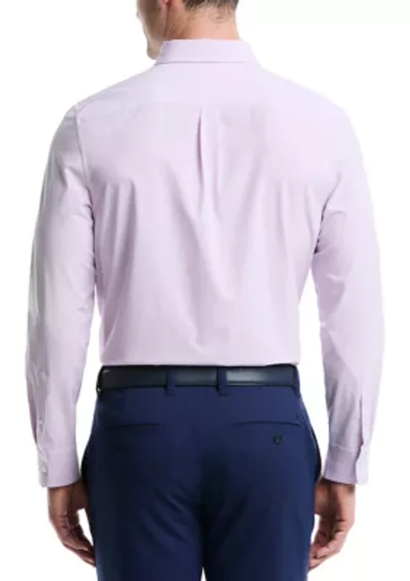 Men's Long Sleeve Micro Gingham Button Up Shirt