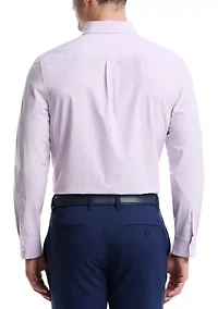 Men's Long Sleeve Micro Gingham Button Up Shirt