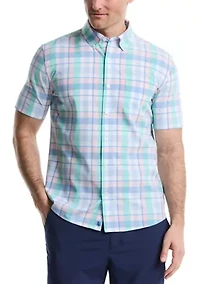 Men's Short Sleeve Plaid Shirt