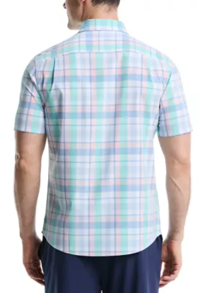 Men's Short Sleeve Plaid Shirt