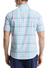 Men's Short Sleeve Plaid Shirt
