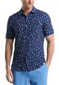 Patriotic Nautical Printed Shirt