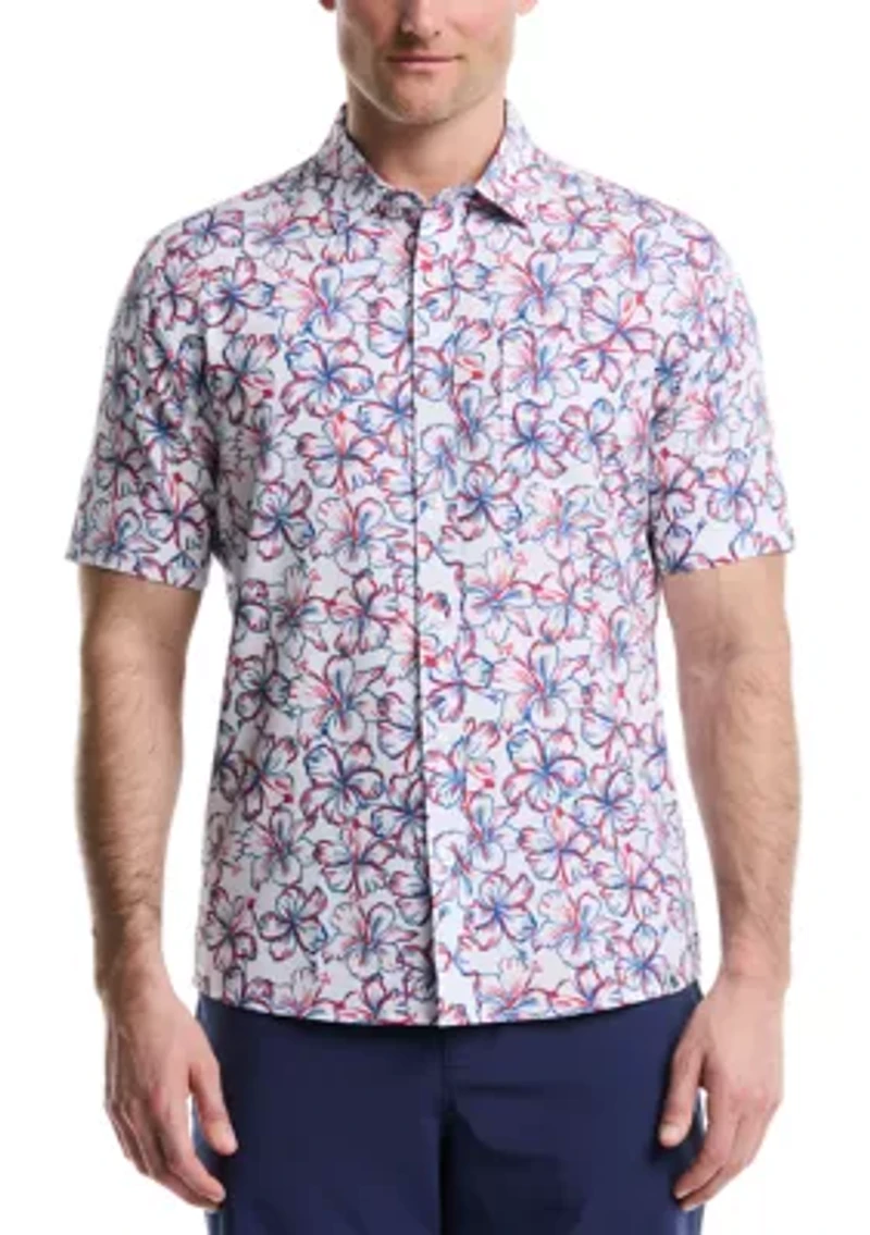 Big & Tall Printed Button Down Shirt