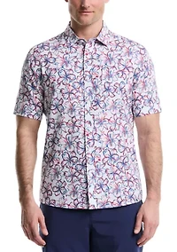 Big & Tall Printed Button Down Shirt