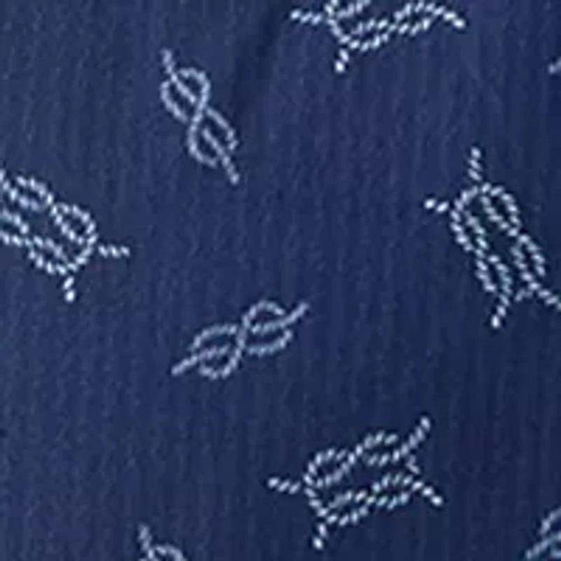 Big & Tall Short Sleeve Seersucker Nautical Knots Shirt