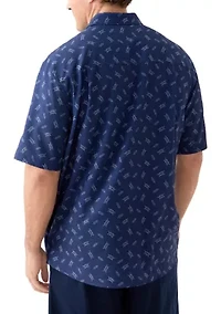 Big & Tall Short Sleeve Seersucker Nautical Knots Shirt