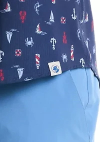 Big & Tall Printed Button Down Shirt