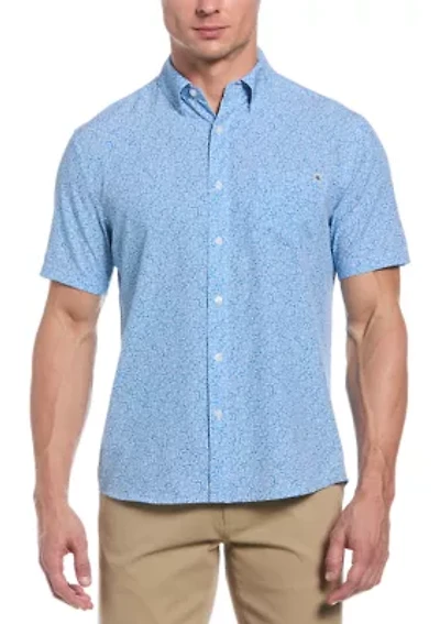 Men's Short Sleeve Collared Button Down Shirt