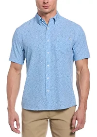 Men's Short Sleeve Collared Button Down Shirt