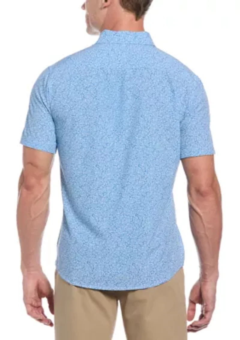 Men's Short Sleeve Collared Button Down Shirt