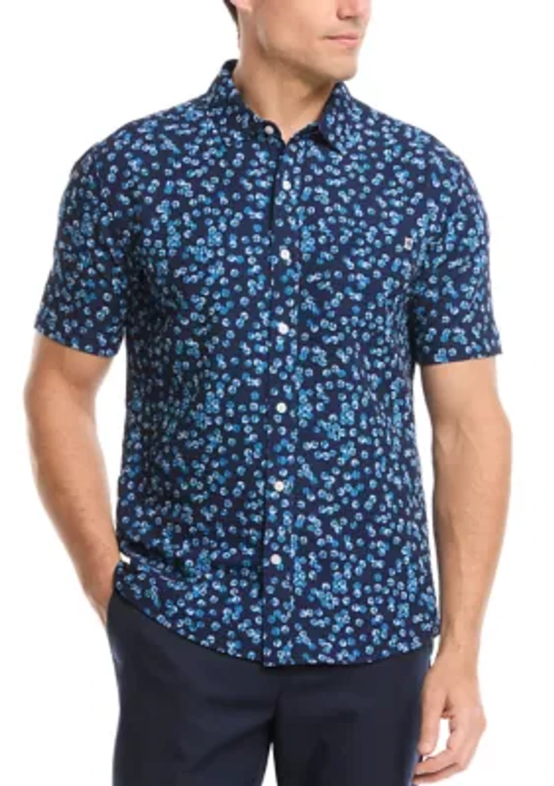 Men's Short Sleeve Sand Dollar Woven Shirt