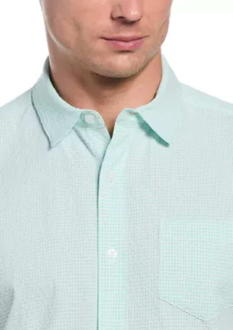 Men's Seersucker Gingham Shirt