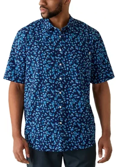 Men's Tall Seersucker Sand Dollar Print Shirt