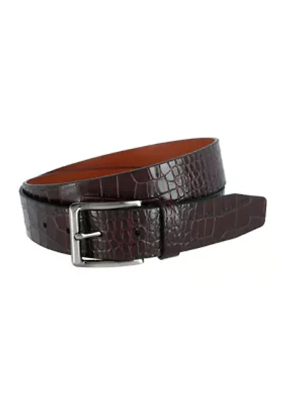 Men's Stitch Detail Leather Belt