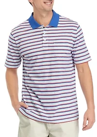 Striped Cotton Polo Shirt