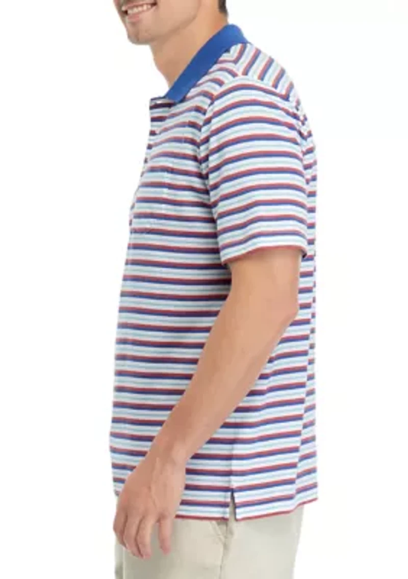Striped Cotton Polo Shirt