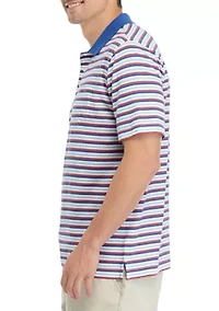 Striped Cotton Polo Shirt