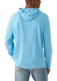Slub Cotton Long Sleeve Hoodie