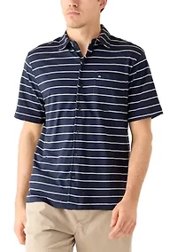 Men's Messina Short Sleeve Striped Polo Shirt