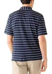 Men's Messina Short Sleeve Striped Polo Shirt