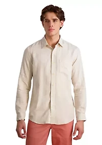 Men's Long Sleeve Linen Shirt
