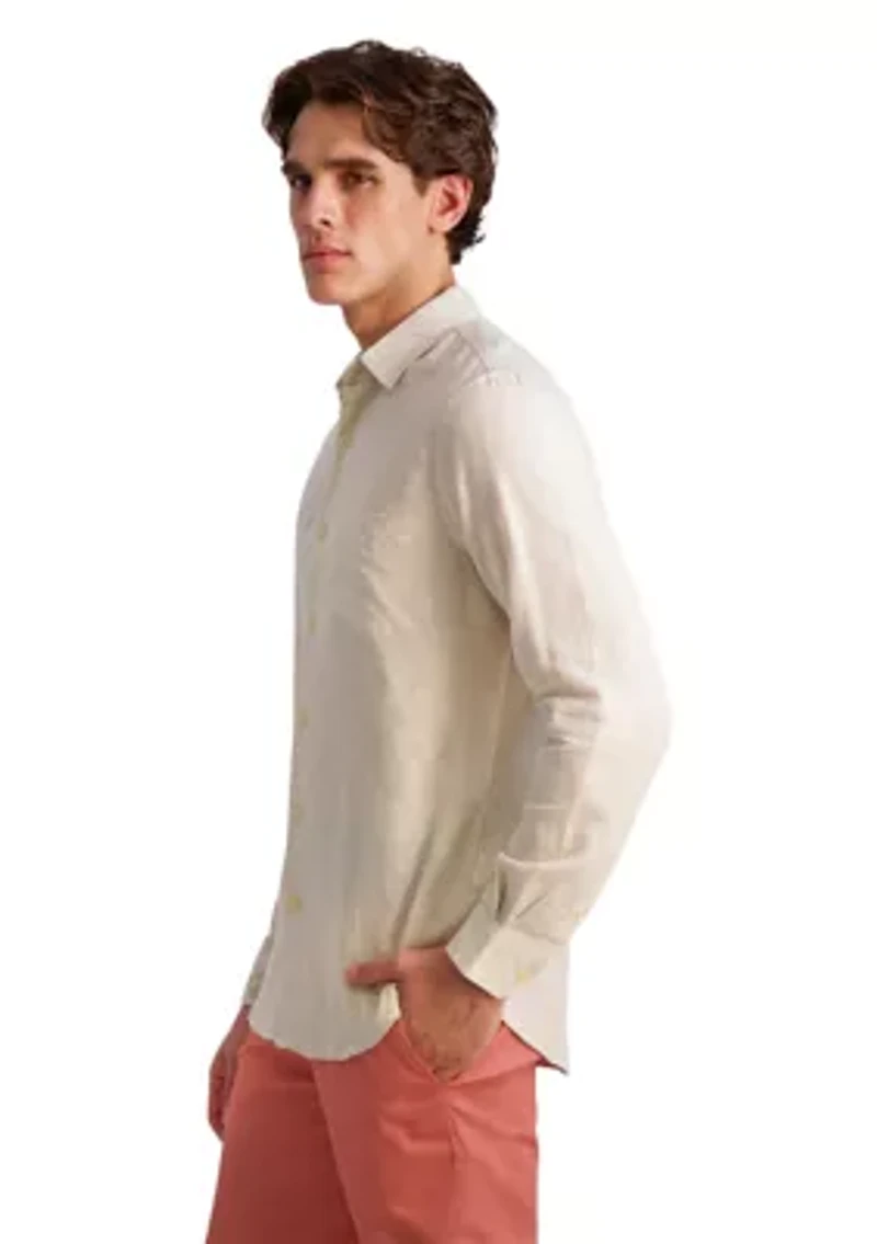 Men's Long Sleeve Linen Shirt