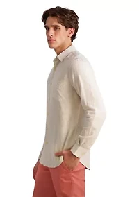 Men's Long Sleeve Linen Shirt