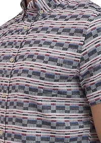 Men's Check Twill Button Down Shirt