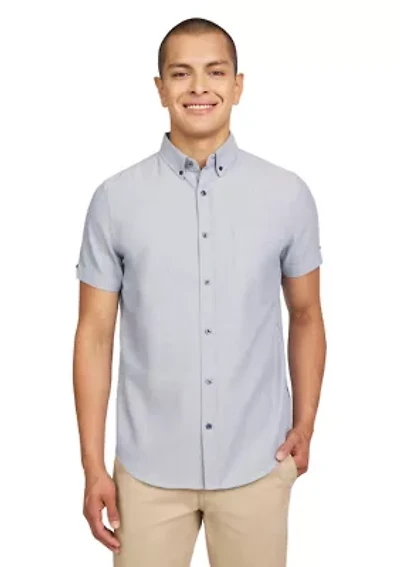Men's Short Sleeve Herringbone Shirt