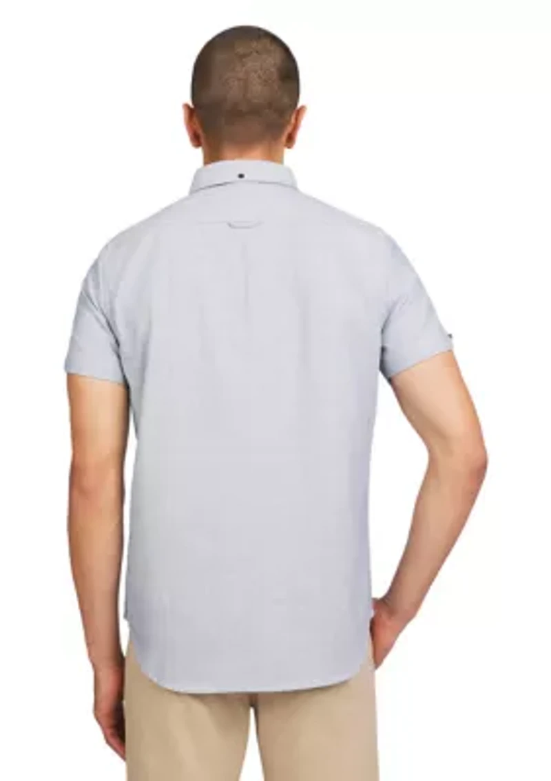 Men's Short Sleeve Herringbone Shirt