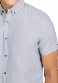 Men's Short Sleeve Herringbone Shirt