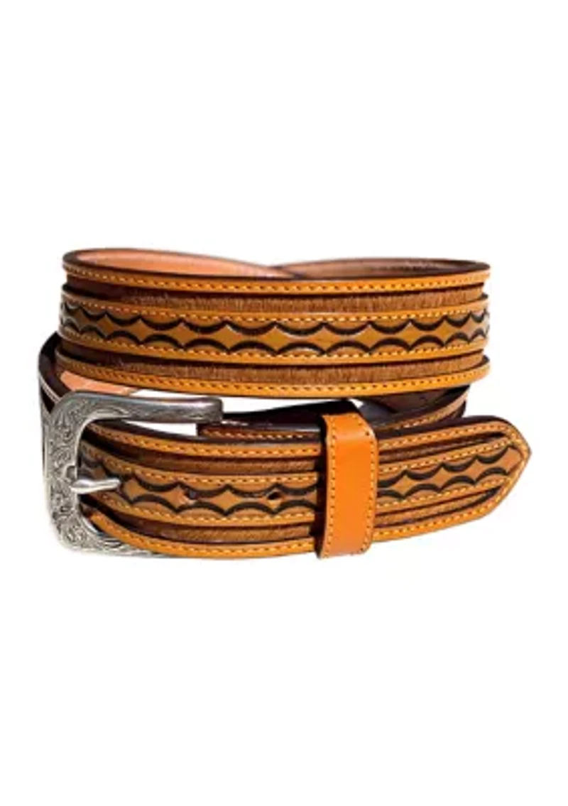 Maverick Brindle Hair Leather Belt